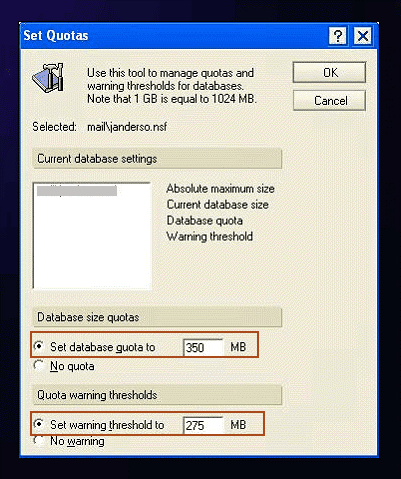 Database Settings